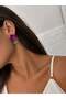 Purple Flower Earrings - 2