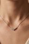 Zircon Stone Rowed Waterway Model V Necklace - 4