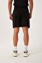 Men's 2-Piece Basic Shorts Set Black Ecru Elastic Waist Lace-Up Shorts with Pockets - 4
