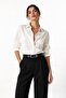 Black Shk3006 Women's Half Oval Silver Buckle Thin Faux Leather Waist Belt - 3