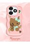 Tecno Spark 20 Compatible Case Camera Protector Pink Silicone Couple Phone Case Kitty Pattern - 2