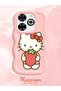 Infinix Smart 8 Plus Compatible Case Camera Protector Pink Silicone Couple Phone Case Kitty Pattern - 2