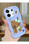 Redmi Note 13 Pro 5g Compatible Case with Camera Protector Blue Silicone Couple Phone Case Kitty Pattern