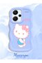 Redmi Note 13 Pro Plus 5g Compatible Case with Camera Protector Blue Silicone Couple Phone Case Kitty Pattern - 2