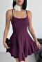 Princess Model Strap Purple Dress - 4