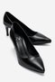 Clyde Black Skin Genuine Leather Women's Heeled Shoes