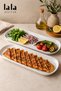 Long Presentation Plate 46X17 cm Melamine Set of 2 - Pita Meat Bread Chicken Appetizer Serving Plate - 5