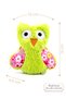 Cute Owl Plush Cat Toy - Soft Textured Biting and Catching Toy 12X12 cm - 2