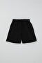 Girl's Shorts with Belt, Elastic Waist and Pockets, Ages 9-14, Black - 2