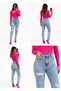 Lee Lazer Karykma Gray Blue Laser-Embellished Mom Jeans Women's High Waist Comfortable Denim Pants / Casual Jeans / Fit Jeans - 3
