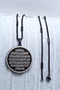 3.5 cm Plate Black Color Double Sided Ayetel Kursi Embroidered 60 cm Bar with Thick Doc Chain 316L Stainless Steel Necklace - 8