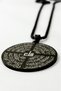 3 cm Plate Black Color Double Sided Felak, Nas, Ihalas, Kâfirun & Tasavvufi Hi̇ç Written 60 cm Accordion Chain 316L Stainless Steel Necklace - 5