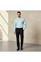 Men Slim Fit Spread Collar Textured Long Sleeve Shirt - 2