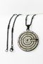 Black Color 3.5 cm Circle Double Sided Four Kul & Inshirah Surahs Written 60 cm Rod Thick Doc Chain 316L Stainless Steel Necklace - 7