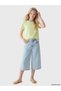 Floral Embroidered Girls' Jean Shorts