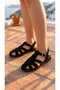 Women's Suede Cage Sandals