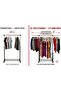 Double Garment Rack with Extendable Pipes – Adjustable Clothes Hanging Rack, Free Standing Wardrobe Organizer for Bedroom, Laundry Room & Home Storage - 2