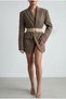 Gold Buckle Interlocking Elastic Women's Belt, Jacket Belt, Shirt Belt, Dress Belt - 2