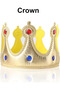 (eb375 Size M-130cm)3 Pcs Halloween Prince Costume for Kids King Crown Robe and Scepter Prince Costume for Boys King Cosplay - 3