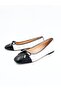Women's genuine leather flat shoes white - 4