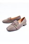 Women's genuine leather flat mink - 4