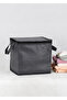 Mini Storage Bag Anthracite 25X25X25 cm Zippered Foldable Socks Sweater Towel Storage Bag
