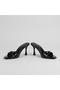 Dora (Wiesse) Single Strap Heeled Women's Slippers Black - 3