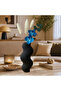 Nordic Style Wavy Form Decorative 3D Vase Black - 3