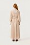Flowy Beige Dress with Belted Shawl Detail 0579 - 3