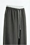 Brown Women's Trousers with Contrast Detail Pnt01726 - 4