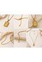 Letter N Necklace Gold Color Steel Non-Tarnish Letter Necklace - 2