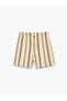 Striped Cotton Waffle Shorts