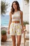 Women's Summer Shorts Yellow Duck Patterned Pajama Bottoms Comfortable Home Shorts
