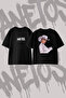 Megan Thee Stallion_3 Design Printed Oversize Crew Neck T-Shirt Black