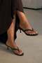Daisy Brown Mini Heeled Slippers - 3