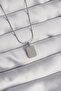 316L Steel Silver Color Square Charm Model Necklace
