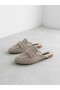 30382 Lace Knitted Closed Front Flat Sole Slippers for Women - 4