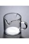 Milk Coffee Double Mouth Sharing Measuring Cup Clear 8.5x7.5cm - 3