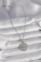316L Steel Silver Color Chain Zircon Stone Lotus Model Women's Necklace - 2