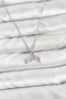 316L Steel Chain Silver Color Fish Tail Model Zircon Stone Women's Necklace