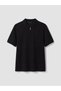 Vizyon New Season Black Polo Collar Men's T-Shirt - 5