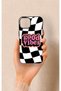 iPhone 14 Compatible Black Good Vibes Patterned Silicone Case
