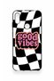 Huawei Y6 2019 Compatible Black Good Vibes Patterned Silicone Case - 2