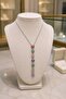 Luxurious Zircon Stone Figured Flashy Y Necklace - 2