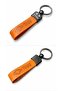 Togg Compatible Keychain with Logo, Metal Ring, Car Keychain, Brown Leather