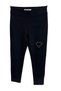 Plus Size Women's Knitted Trousers with Elastic Waist and Stone Detail
