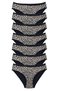 7 Pieces Leopard Patterned Lycra Soft Textured Women's Slip Panties