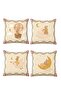 Set of 4 Patterned Flying Animals in the Sky Children's and Baby's Throw Pillow Covers - 3