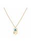 Aurevya Evil Eye Heart Feather Detailed Women's Necklace 316L Stainless Steel Necklace - 3