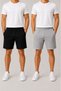 Men's Summer Sports Shorts Set of 2 Black Gray Comfortable Fit Anti-Sweat